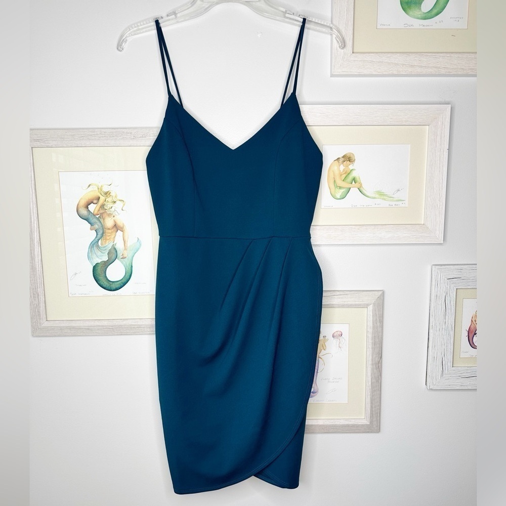 Lulus New Teal Blue Forever Your Girl Bodycon Sleeveless Mini Dress Women’s M - Picture 3 of 9